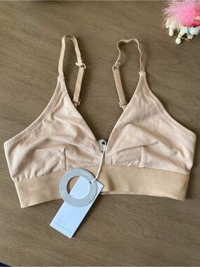 Skin Organic Cotton Soft Bralette in Light Nude